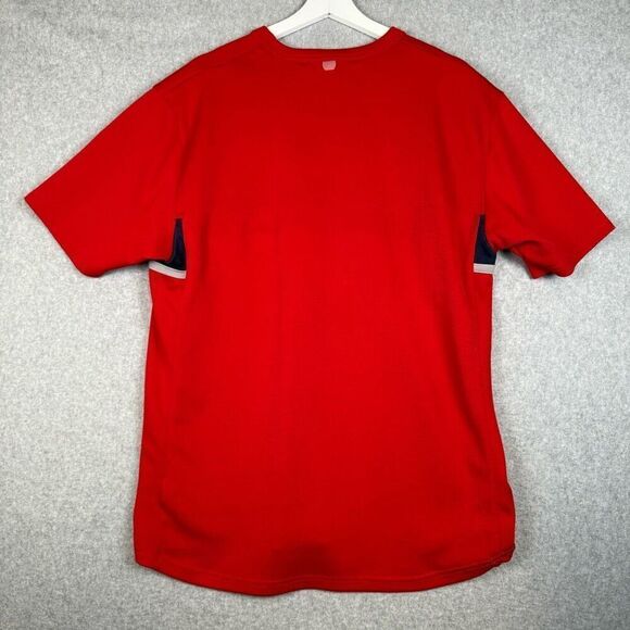 Nike Mens Size Large Pullover Athletic Shirt Red Blue White Short Sleeves - Picture 4 of 7